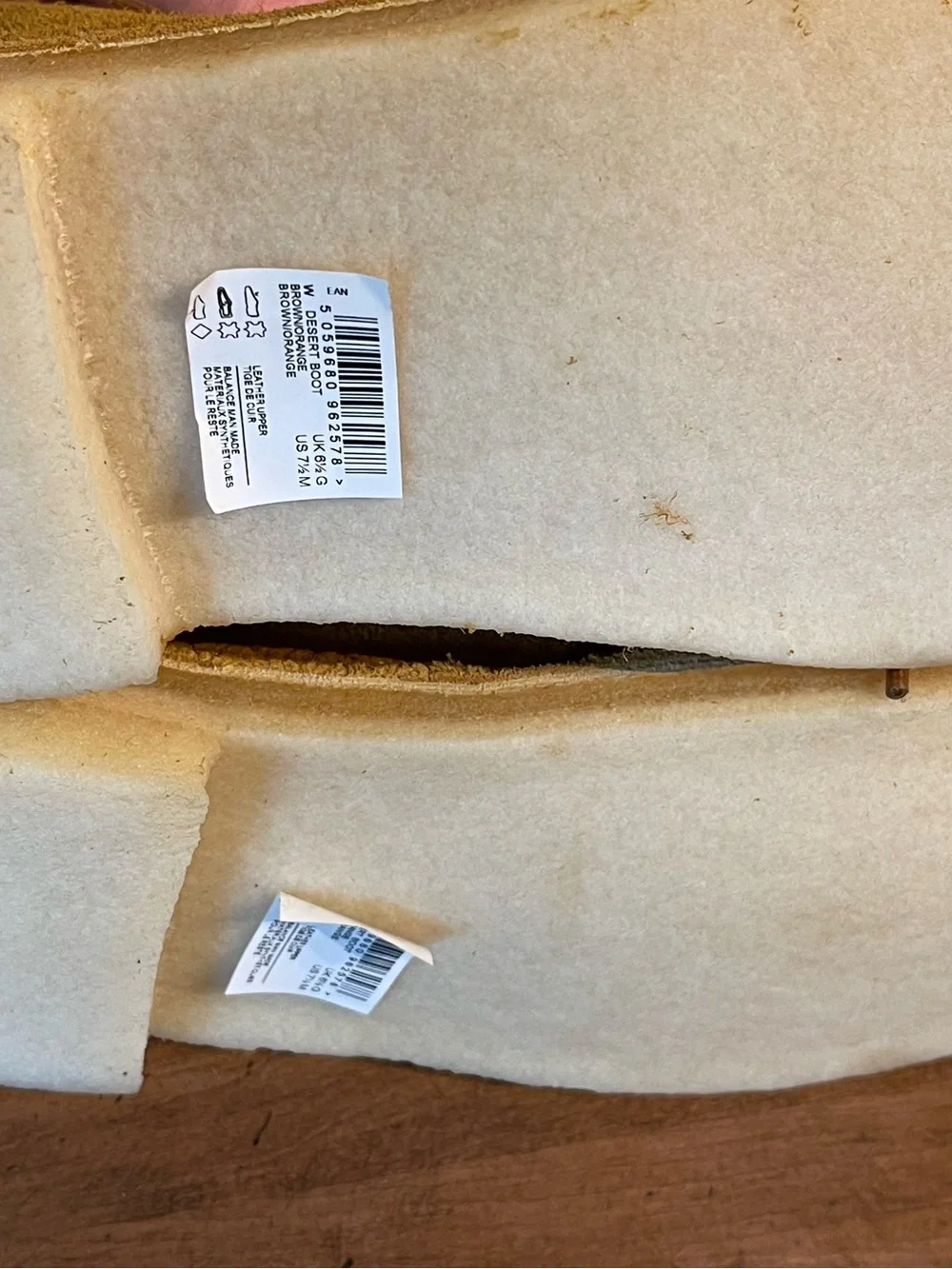 Clarks Yellow Accent Shipping Box Label